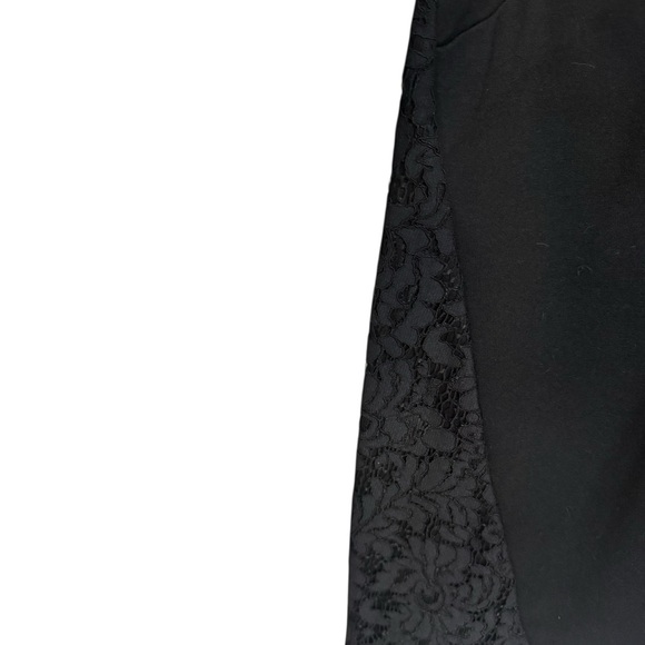 NWT  J. Jill Black Ponte Knit Top w/ Lace Accents  PLUS SIZE: 3X       #6 - Picture 4 of 12